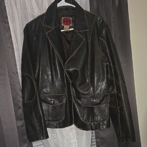RVT Womens Black Leather Jacket